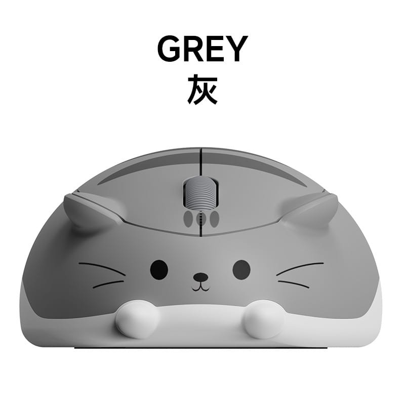 Chuột không dây AKKO – Mèo/Capybara – Xám