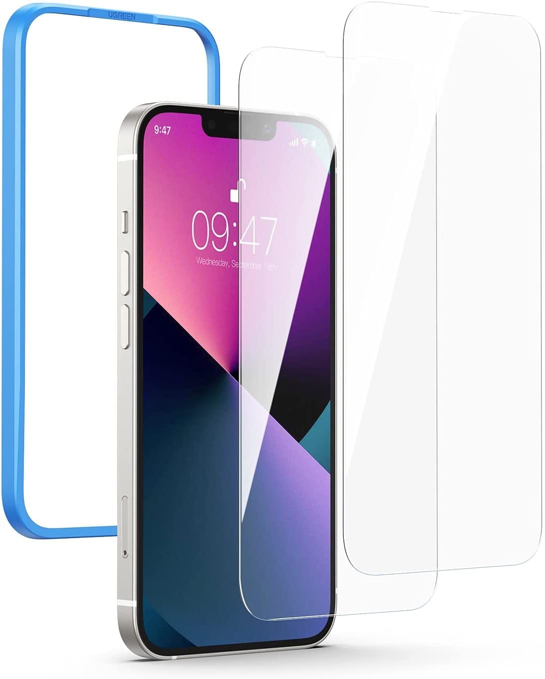Kính cường lực 9H UGREEN SP207 chống xước, bám vân tay (từ 1-2 tấm | cho iPhone 13 Series)