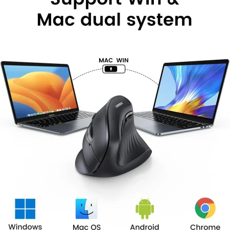 Chuột công thái học không dây Ugreen 25444 dual mode (bluetooth và USB dongle)