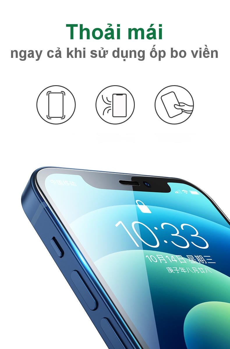 Miếng dán kính cường lực UGREEN SP158 – SP159 –  SP161 chống lóa mắt (2 tấm – cho Iphone 12 series)