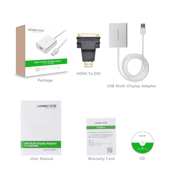 Dây cáp chuyển USB 3.0 sang HDMI Ugreen 40229