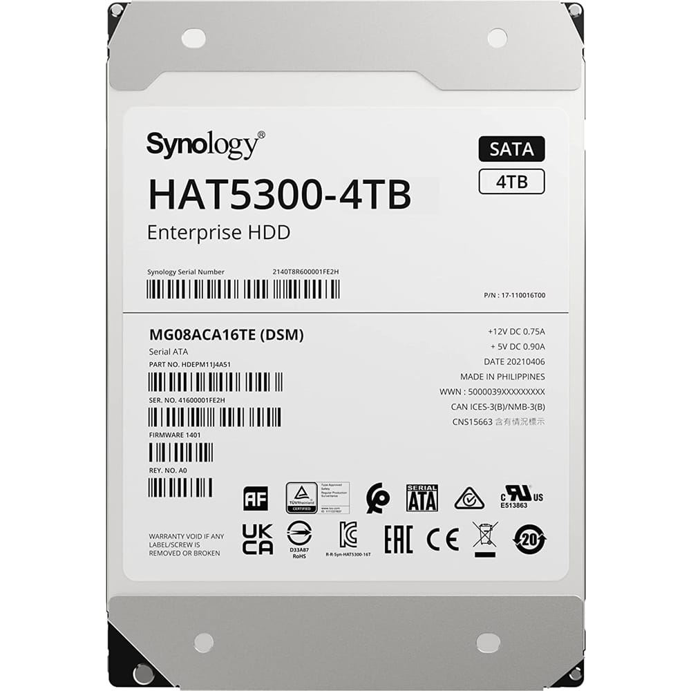 Ổ cứng HDD NAS Synology 4TB-16TB | 7200RPM | 256 MB