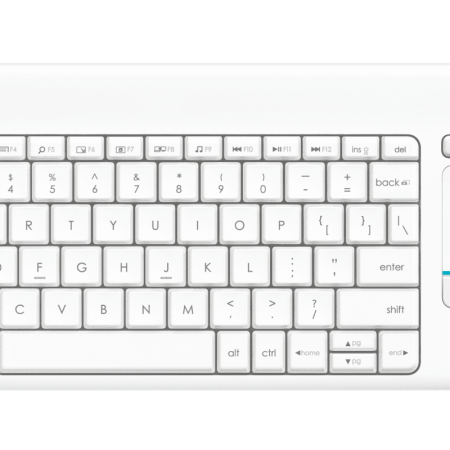 Bàn phím không dây Logitech K400 Plus Touchpad – Đen/Trắng