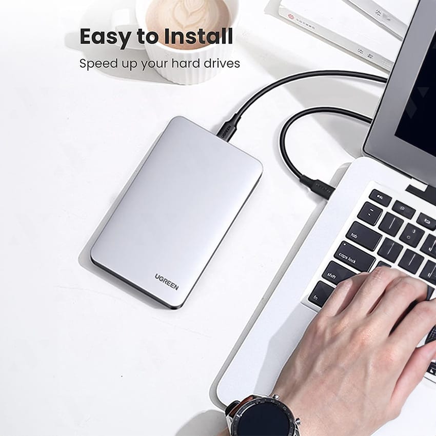 Hộp Đựng Ổ Cứng 2.5 inch Ugreen CM300 (Hỗ Trợ SATA, Tốc Độ 5Gbps)