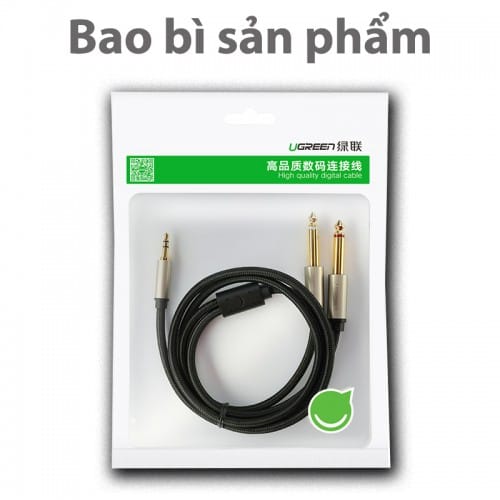 Dây cáp chuyển 3.5mm ra 2 đầu 6.35mm Ugreen AV126 | 1m-12m