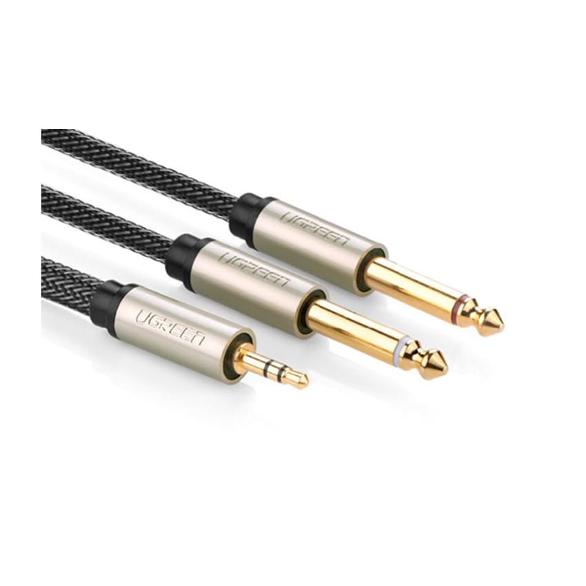 Dây cáp chuyển 3.5mm ra 2 đầu 6.35mm Ugreen AV126 | 1m-12m