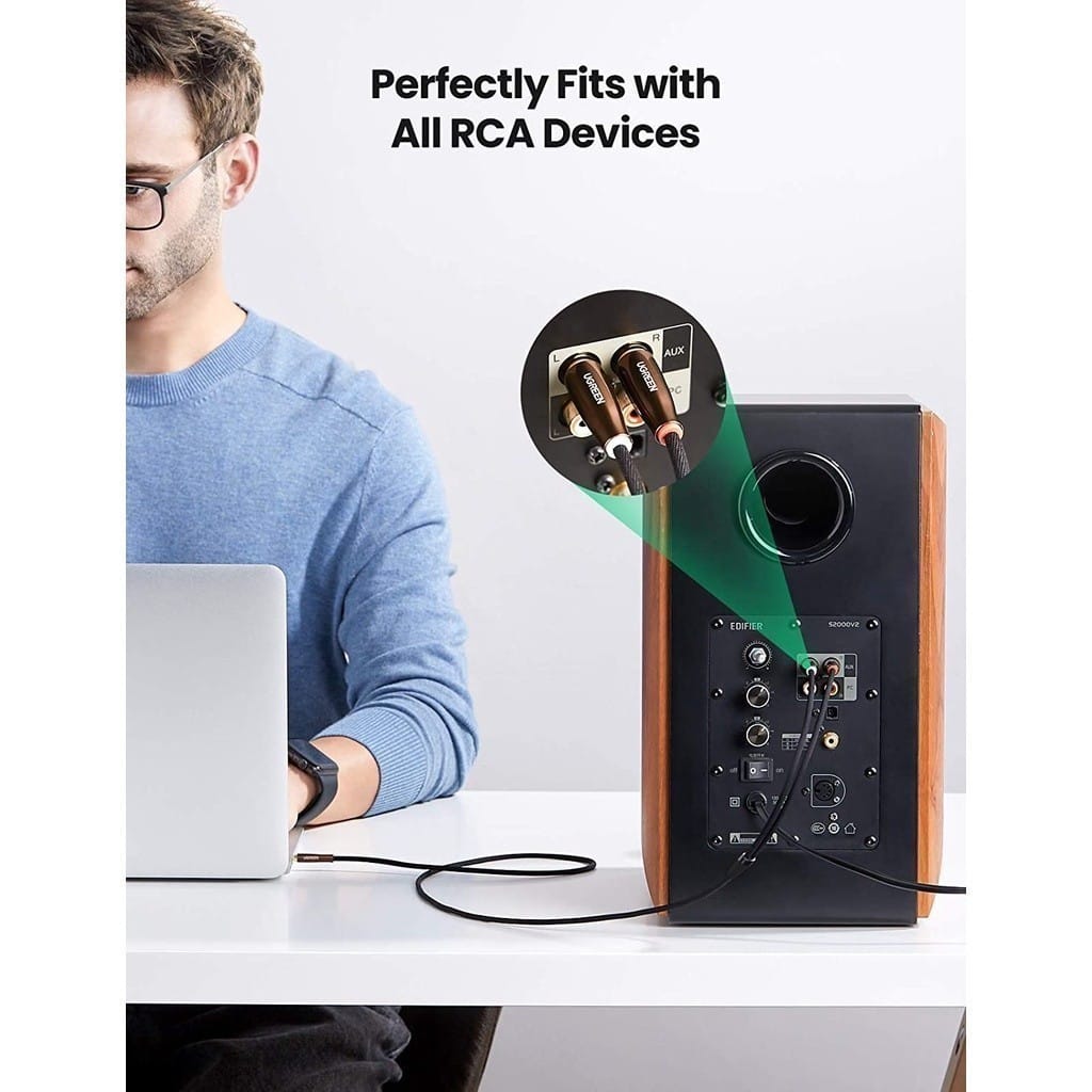 Dây cáp âm thanh 3.5mm ra 2 RCA Ugreen AV170 | 0.5m – 5m