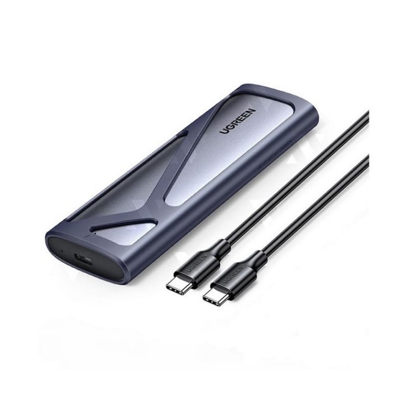 Hộp ổ cứng Ugreen CM400 (Hỗ trợ chuyển đổi & kết nối M.2 SATA/NVMe tốc độ cao 10Gbps) – USB type C sang USB type C