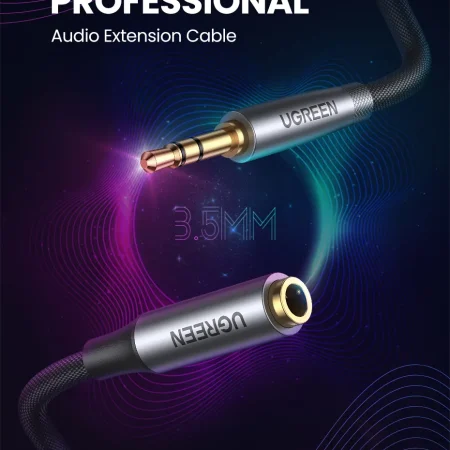 Dây cáp nối dài 3.5mm Ugreen AV190 | 1m – 5m (3 khấc TRS, đầu thẳng, không hỗ trợ mic)