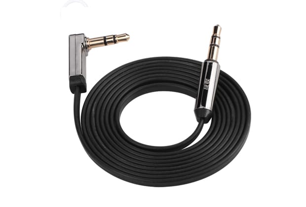 Dây cáp nối dài âm thanh 3.5mm Ugreen AV119 | 0.5m – 2m ( đầu góc vuông 90°, dây dẹt )