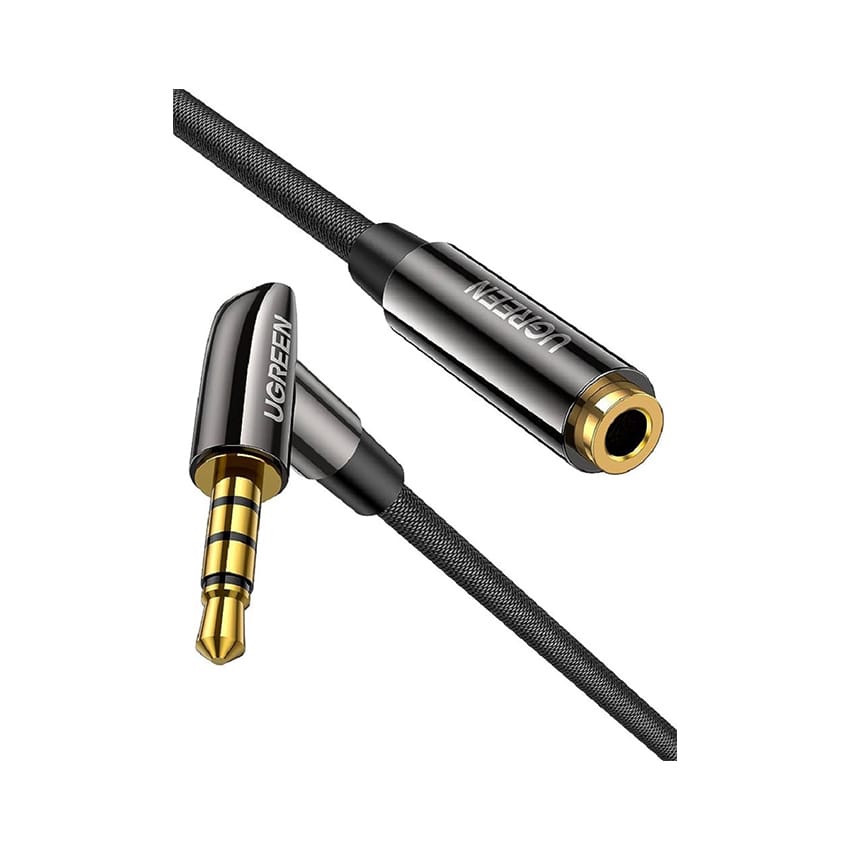Dây cáp nối dài âm thanh 3.5mm Ugreen AV188 | 1m – 3m ( 4 khấc TRRS, đầu góc vuông 90°, hỗ trợ mic)