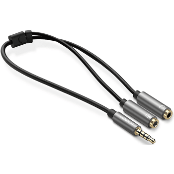 Dây cáp chia âm thanh 3.5mm Ugreen Av141 (1 ra 2 cổng tai nghe, dài 20cm )