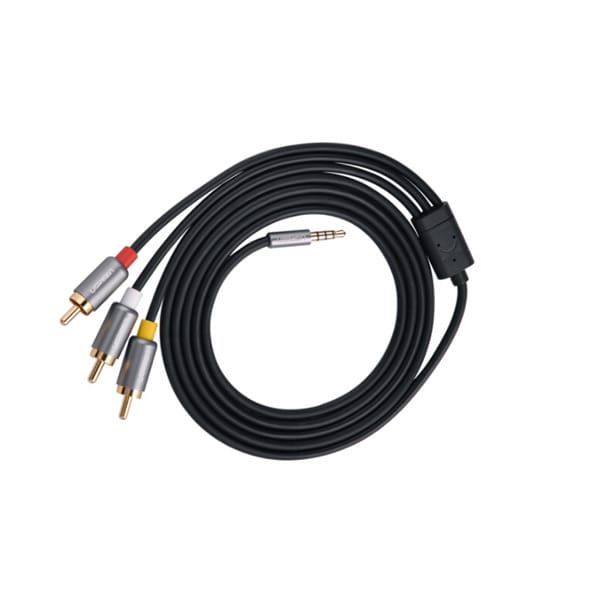 Dây cáp chuyển đổi âm thanh 3.5mm sang 3RCA Ugreen Av138 | 1.5m | Đen – Trắng