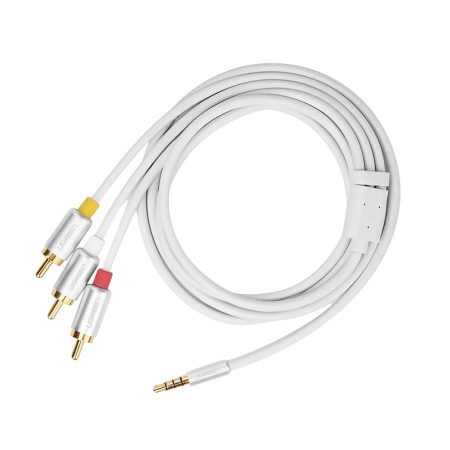 Dây cáp chuyển đổi âm thanh 3.5mm sang 3RCA Ugreen Av138 | 1.5m | Đen – Trắng