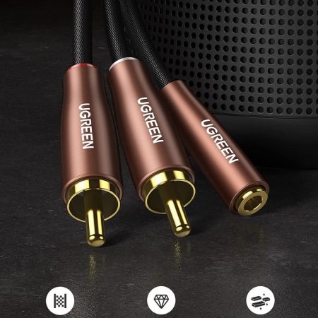 Dây cáp chuyển 3.5mm ra 2 RCA Ugreen AV198 | 1m – 2m