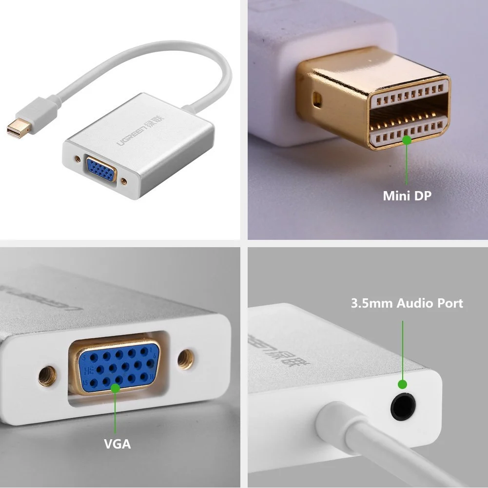 Cáp chuyển đổi Mini Displayport to VGA 10403 chính hãng Ugreen