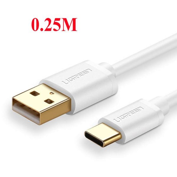 Cáp USB Type-C to USB 2.0 dài 25cm chính hãng Ugreen 30163 cao cấp