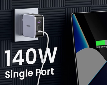 Củ sạc Nexode GaN 140W Ugreen 90548 (PD3.1, 2 USB Type-C và 1 USB Type-A)