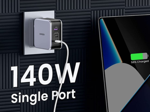 Củ sạc Nexode GaN 140W Ugreen 90548 (PD3.1, 2 USB Type-C và 1 USB Type-A)