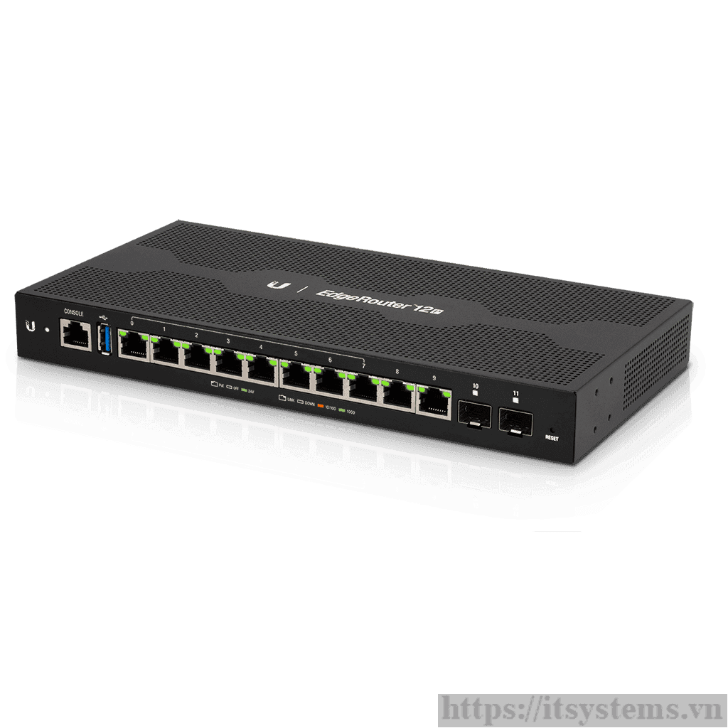 Router WiFi 6 Ubiquiti EdgeRouter ER-12P (4xGigabit LAN + 1×2.5G WAN + 1xUSB 3.0)