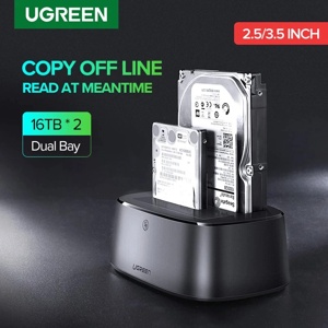 Hộp đựng ổ cứng 2.5in 3.5in Sata USB 3.0 Ugreen 50854 (hỗ trợ 16TB)
