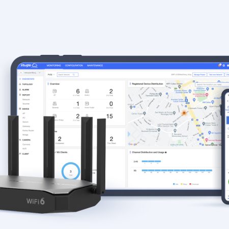 Router Wi-Fi 6 AX3000 Ruijie Reyee RG-EG105GW-X (5 cổng Gigabit+2 băng tần MU-MIMO+OFDMA+Mesh+quản lý cloud)