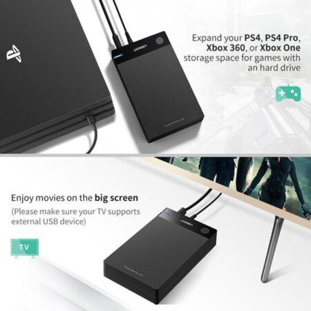 Hộp ổ cứng Ugreen 50423 (Hỗ trợ ổ cứng 3.5 inch SATA, USB 3.0, hỗ trợ 16TB)