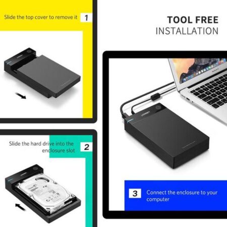 Hộp ổ cứng Ugreen 50423 (Hỗ trợ ổ cứng 3.5 inch SATA, USB 3.0, hỗ trợ 16TB)