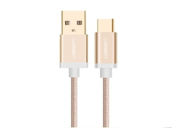 Cáp USB-C to USB 2.0 dài 0,5m màu Gold chính hãng Ugreen 20859 cao cấp