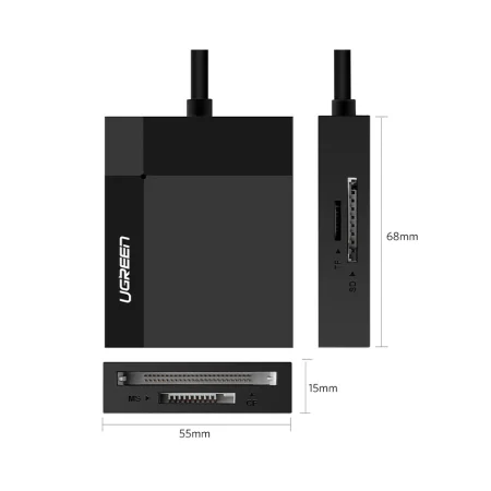 Đầu đọc thẻ USB 3.0 Ugreen 30231 (hỗ trợ SD/TF/MS/CF)