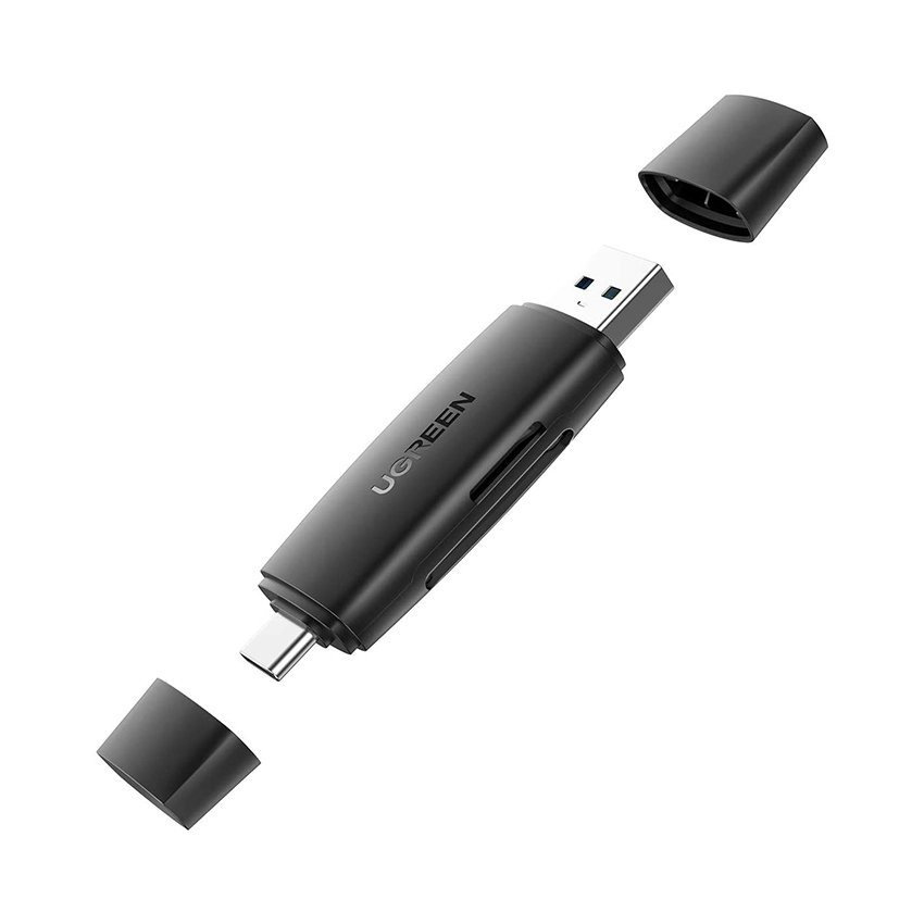Đầu đọc thẻ nhớ SD/TF 2 trong 1 USB-A & USB-C Ugreen 80191