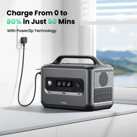 Trạm phát điện PowerRoam 1200Wh Ugreen 15053 (Pin LiFePO4, Sạc nhanh cho ô tô, pin năng lượng mặt trời)