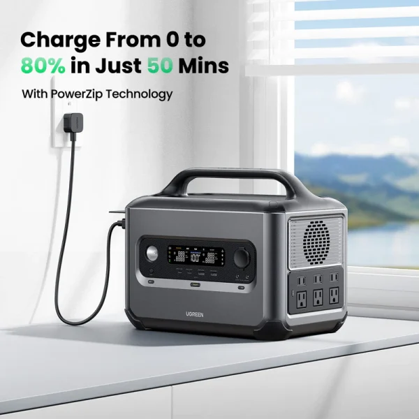 Trạm phát điện PowerRoam 680Wh Ugreen 15050 (Pin LiF, Sạc nhanh cho ô tô, pin năng lượng mặt trời)
