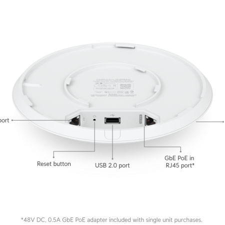 Access Point WiFi 5 Ubiquiti UniFi UAP-AC-PRO (2.4GHz 450Mbps+5GHz 1300Mbps+2 cổng Gigabit Ethernet+chuẩn 802.11ac+802.3af/at PoE)