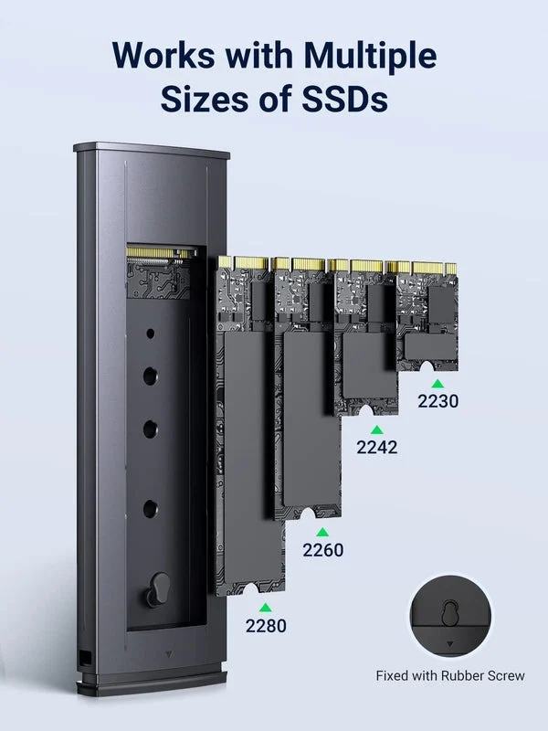 Hộp đựng ổ cứng SSD M.2 NVMe USB Type-C GEN2 Ugreen 15512 (Max 8TB, tốc độ 10Gbps)