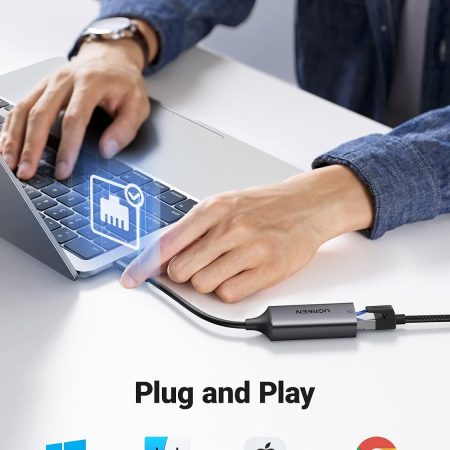 Dây chuyển Type-C sang Lan Ugreen 15727 (10/100/1000Mbps)