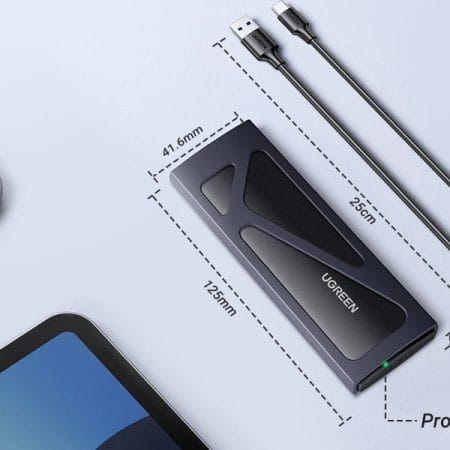 Box ổ cứng SSD M.2 NVMe USB Type-C 3.2 GEN2 tốc độ 10Gbps Ugreen 15512 cao cấp (Max 8TB)