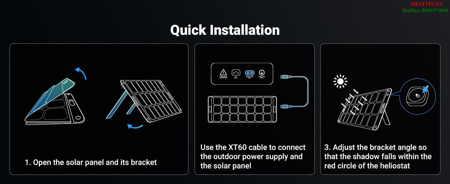 Tấm pin năng lượng mặt trời đi động 200W đơn tinh thể Ugreen 15114 cao cấp (Mono)