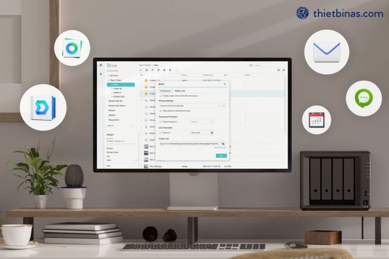 Thiết bị lưu trữ NAS Synology DS725+ (AMD Ryzen R1600 | 4GB DDR4 – 2 Bay)