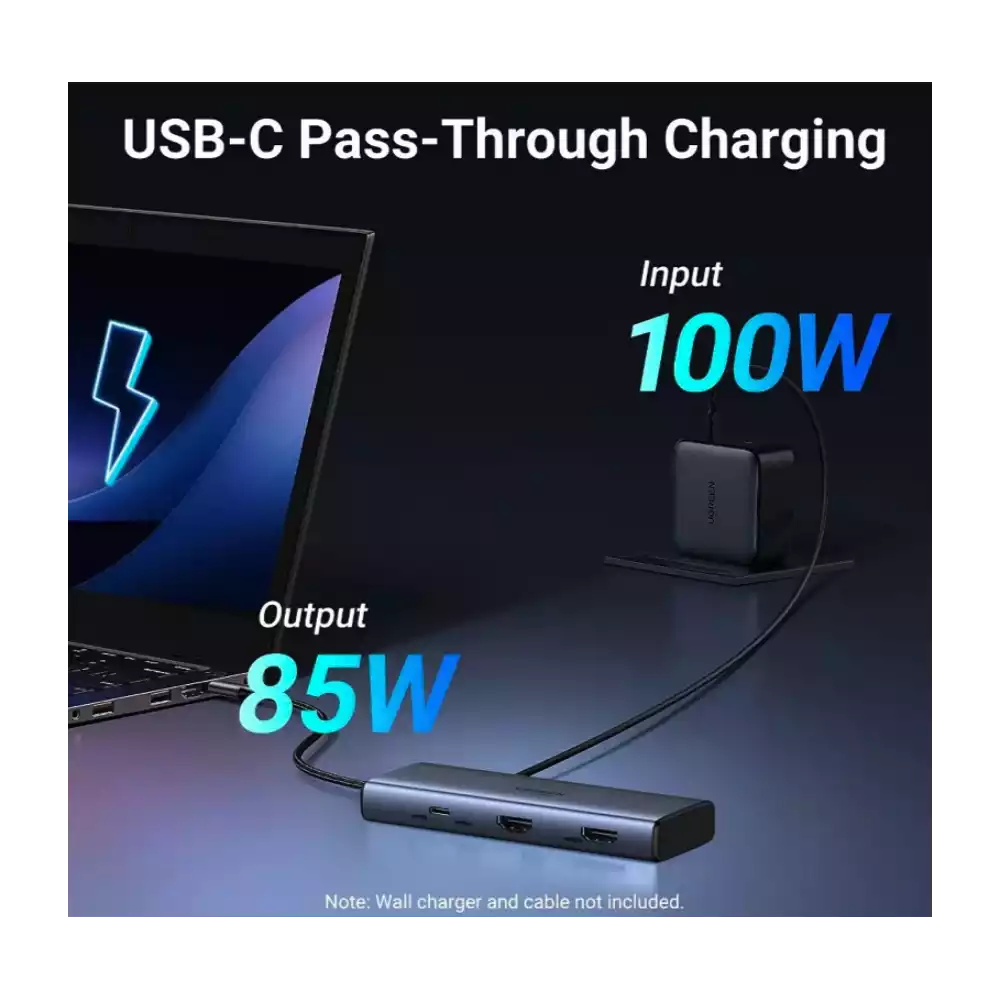 Hub USB Type-C 7 in 1 Ugreen 45379 (HDMI 4K@60Hz, Type-C, USB 3.0, SD/TF, PD 100W)