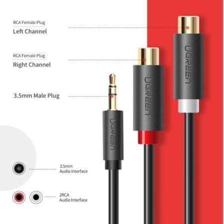 Dây cáp chuyển audio 3.5mm sang RCA AV109