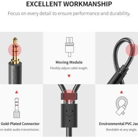 Dây cáp chuyển audio 3.5mm sang RCA AV109