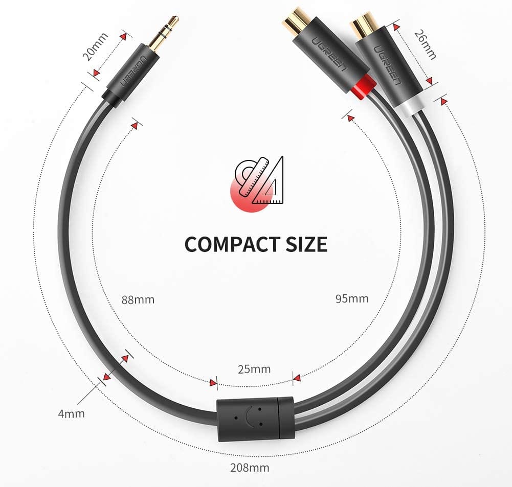Dây cáp chuyển audio 3.5mm sang RCA AV109