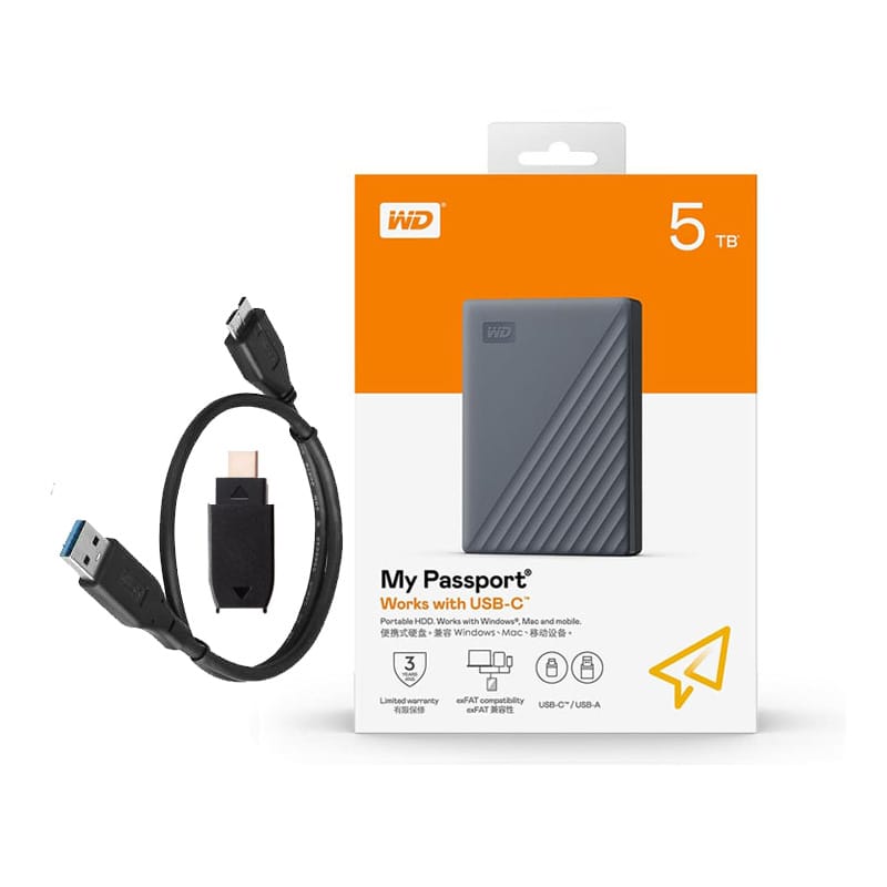 Ổ cứng di động Western Digital My Passport Works with USB-C