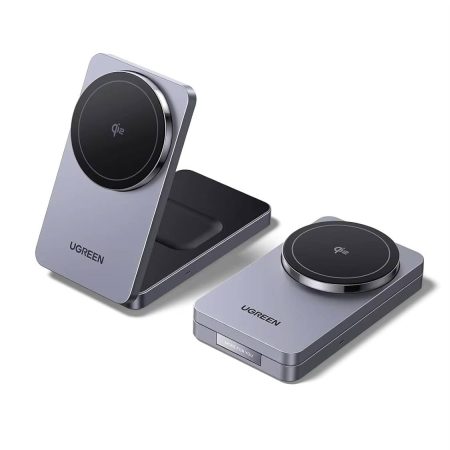 Đế sạc không dây 2 in 1 Ugreen W706 Qi2 (15W iPhone+5W AirPods+USB-C+Qi2+1m cable)