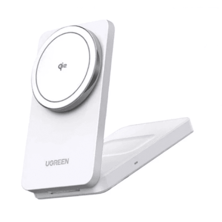 Đế sạc không dây 2 in 1 Ugreen W706 Qi2 (15W iPhone+5W AirPods+USB-C+Qi2+1m cable)