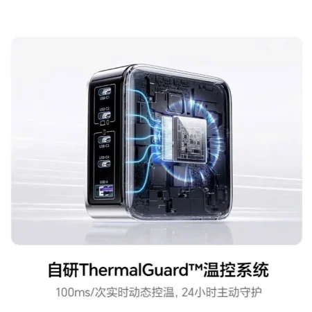 Sạc bàn Ugreen 65619 Nexode Pro 100W 5 cổng (4*USB-C+1*USB-A+PD 100W+màn hình thông minh)