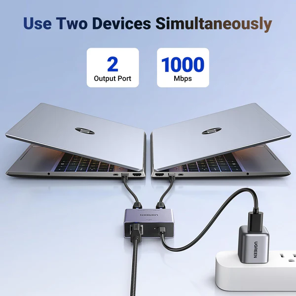 Đầu chia mạng 1 ra 2 Ugreen 45311 (10/100/1000 Mbps)