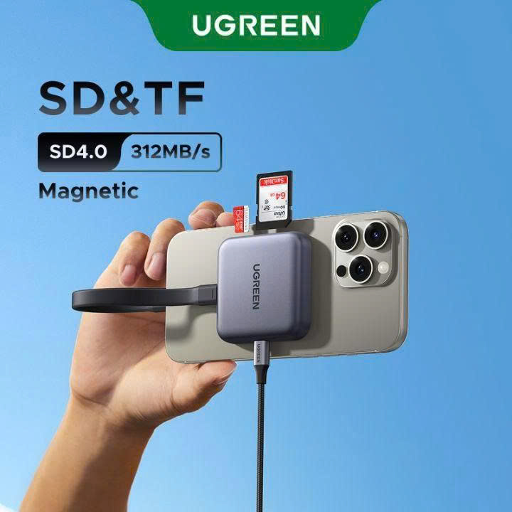 Đầu đọc thẻ nhớ Type-C Ugreen 65095 (hỗ trợ SD/TF)