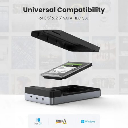 Hộp ổ cứng Type C Ugreen 70797 (USB type C 3.1 | gen 2 | 3.5Inch)
